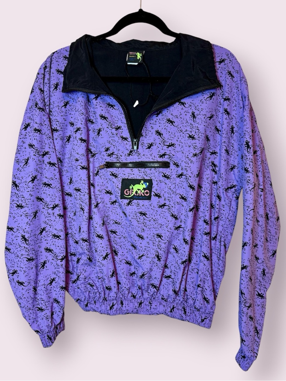 RARE Gecko Hawaii Mini Gecko Pullover Windbreaker Retro Vintage 80’s Small